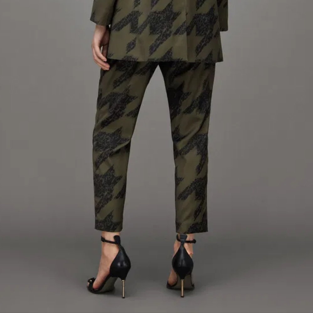 ALL SAINTS | Aleida Houndstooth Toni Tapered Trousers - Picture 3 of 14